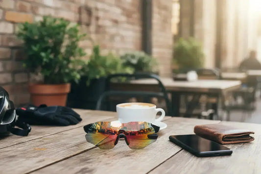 Camera Video Recording Cycling Smart Sunglasses for Men -UV Polarized Sport Glasses Full HD 1080p with 64GB Memory Card for Running and Driving - The Blue Coil