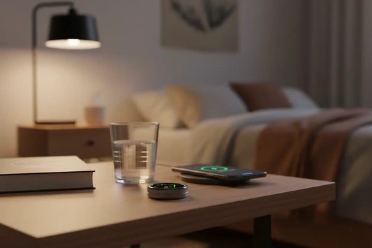 Smart Ring Health Rings with Heart Rate Monitor Calorie Counter Long Battery Life Casual Smart Rings for Men Women Compatible with iOS Android Phones Gold Ring - The Blue Coil Smart Ring