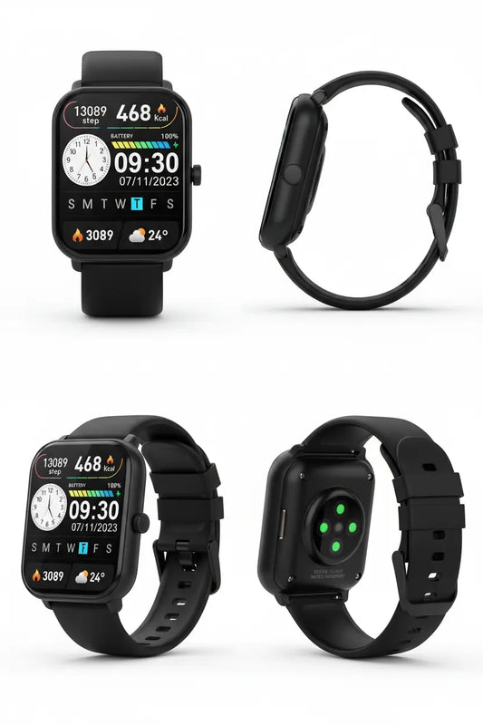 Smart Watch 1.96″ with Bluetooth Call Message Alert Smart Watch for Men 350mAh with 100+ Sports Modes for iOS Android