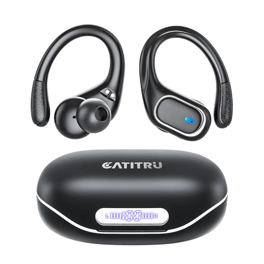 Wireless Earbuds Bluetooth Headphones 80Hrs Playtime Ear Buds IPX7 Waterproof Sports Earphones Wireless Charging Case Over-Ear Earhooks Headest