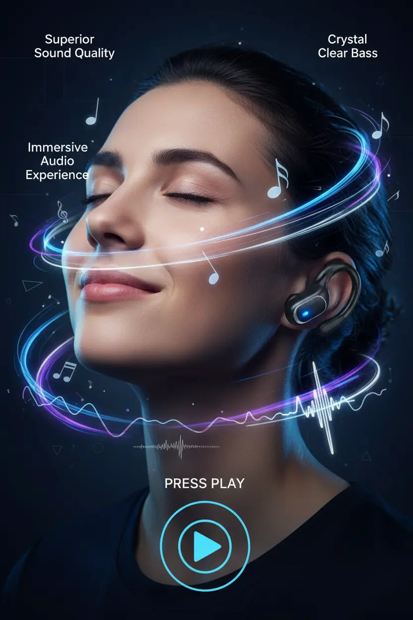 Wireless Earbuds Bluetooth Headphones 80Hrs Playtime Ear Buds IPX7 Waterproof Sports Earphones Wireless Charging Case Over-Ear Earhooks Headest