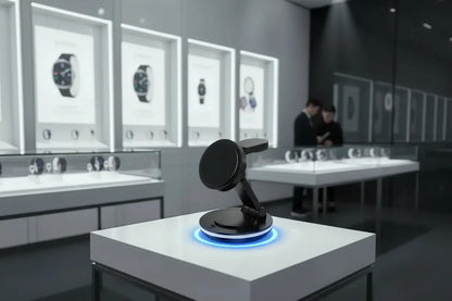 3 in 1 Charging Station for Apple Devices 15W Fast Charger Stand Magnetic Wireless Charger Station Rotatable & Foldable with Night Light for iPhone15/14/13/12/Apple Watch/AirPods (Black)