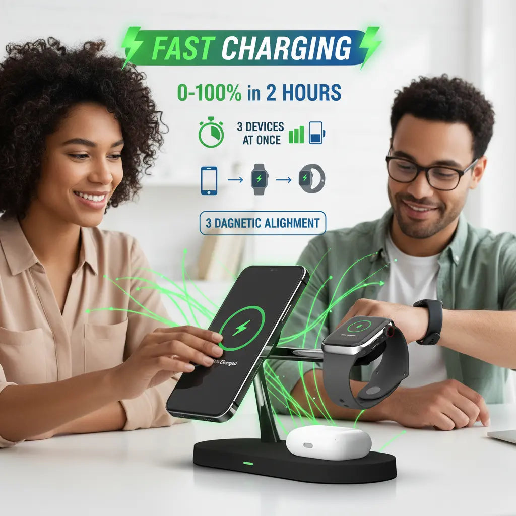 5-in-1 Magnetic Wireless Charging Station The Blue Coil