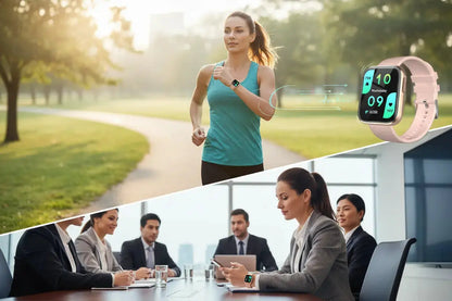 ANCwear Fitness Tracker Smartwatch for Women Bluetooth Calling iOS Compatible IP67 Waterproof Heart Rate Monitor Activity/Sleep Tracker (Rose Gold) - The Blue Coil Smartwatch / Fitness Tracker 