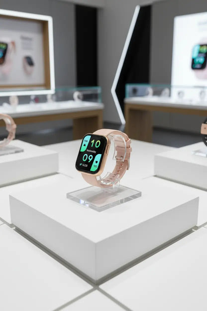 ANCwear Fitness Tracker Smartwatch for Women Bluetooth Calling iOS Compatible IP67 Waterproof Heart Rate Monitor Activity/Sleep Tracker (Rose Gold)