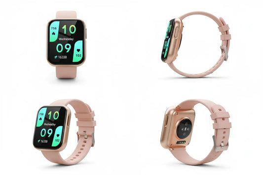 ANCwear Fitness Tracker Smartwatch for Women Bluetooth Calling iOS Compatible IP67 Waterproof Heart Rate Monitor Activity/Sleep Tracker (Rose Gold)