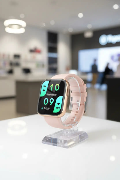 ANCwear Fitness Tracker Smartwatch for Women Bluetooth Calling iOS Compatible IP67 Waterproof Heart Rate Monitor Activity/Sleep Tracker (Rose Gold)