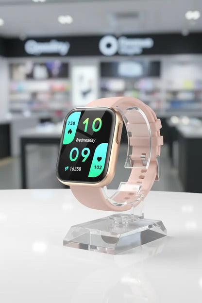 ANCwear Fitness Tracker Smartwatch for Women Bluetooth Calling iOS Compatible IP67 Waterproof Heart Rate Monitor Activity/Sleep Tracker (Rose Gold)