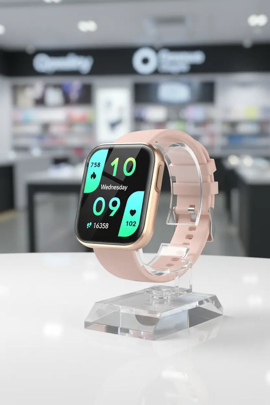 ANCwear Fitness Tracker Smartwatch for Women Bluetooth Calling iOS Compatible IP67 Waterproof Heart Rate Monitor Activity/Sleep Tracker (Rose Gold)