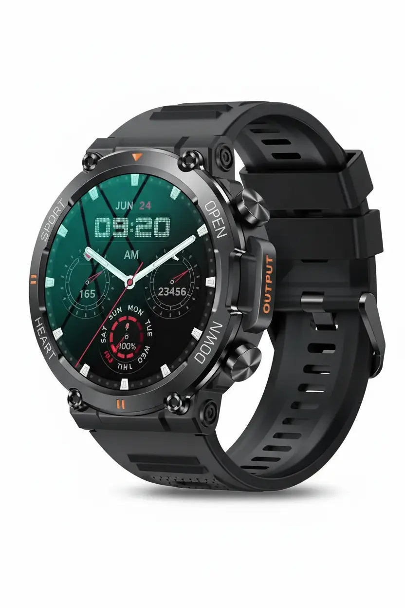 AVUMDA Smart Watches for Men - Rugged Military Smartwatch Answer/Make Call 123 Sports Modes Fitness Watch with Calories/Step Count Long-Lasting Battery Life Outdoor Smart Watch for Android iOS