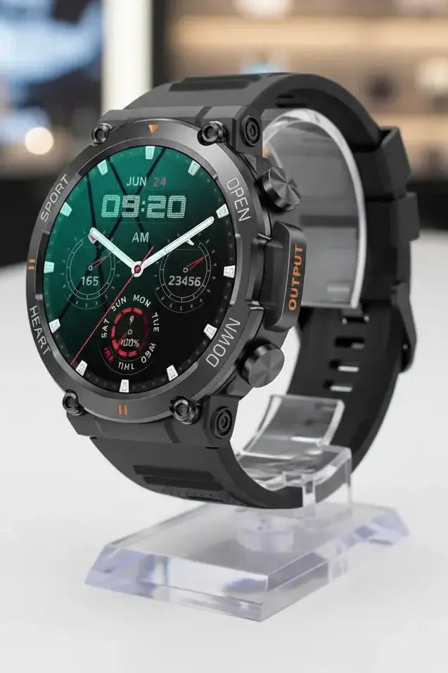 AVUMDA Smart Watches for Men - Rugged Military Smartwatch Answer/Make Call 123 Sports Modes Fitness Watch with Calories/Step Count Long-Lasting Battery Life Outdoor Smart Watch for Android iOS