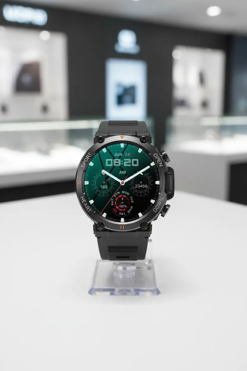 AVUMDA Smart Watches for Men - Rugged Military Smartwatch Answer/Make Call 123 Sports Modes Fitness Watch with Calories/Step Count Long-Lasting Battery Life Outdoor Smart Watch for Android iOS