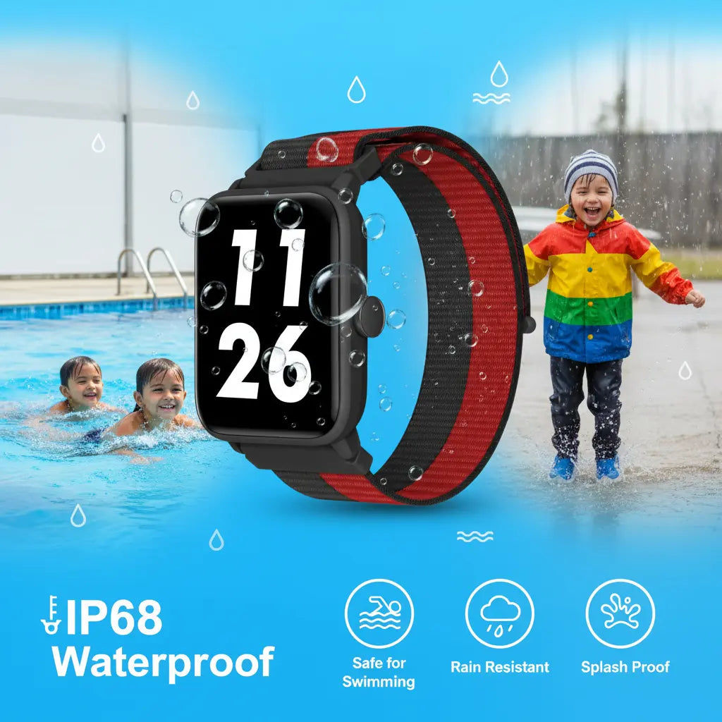 BIGGERFIVE Kids Fitness Tracker Watch Pedometer Heart Rate 5ATM Waterproof Sleep Monitor Alarm Clock Calorie Step Counter 1.5" HD Touch Screen Kids Smart Watch for Boys Girls Ages 5-14 The Blue Coil