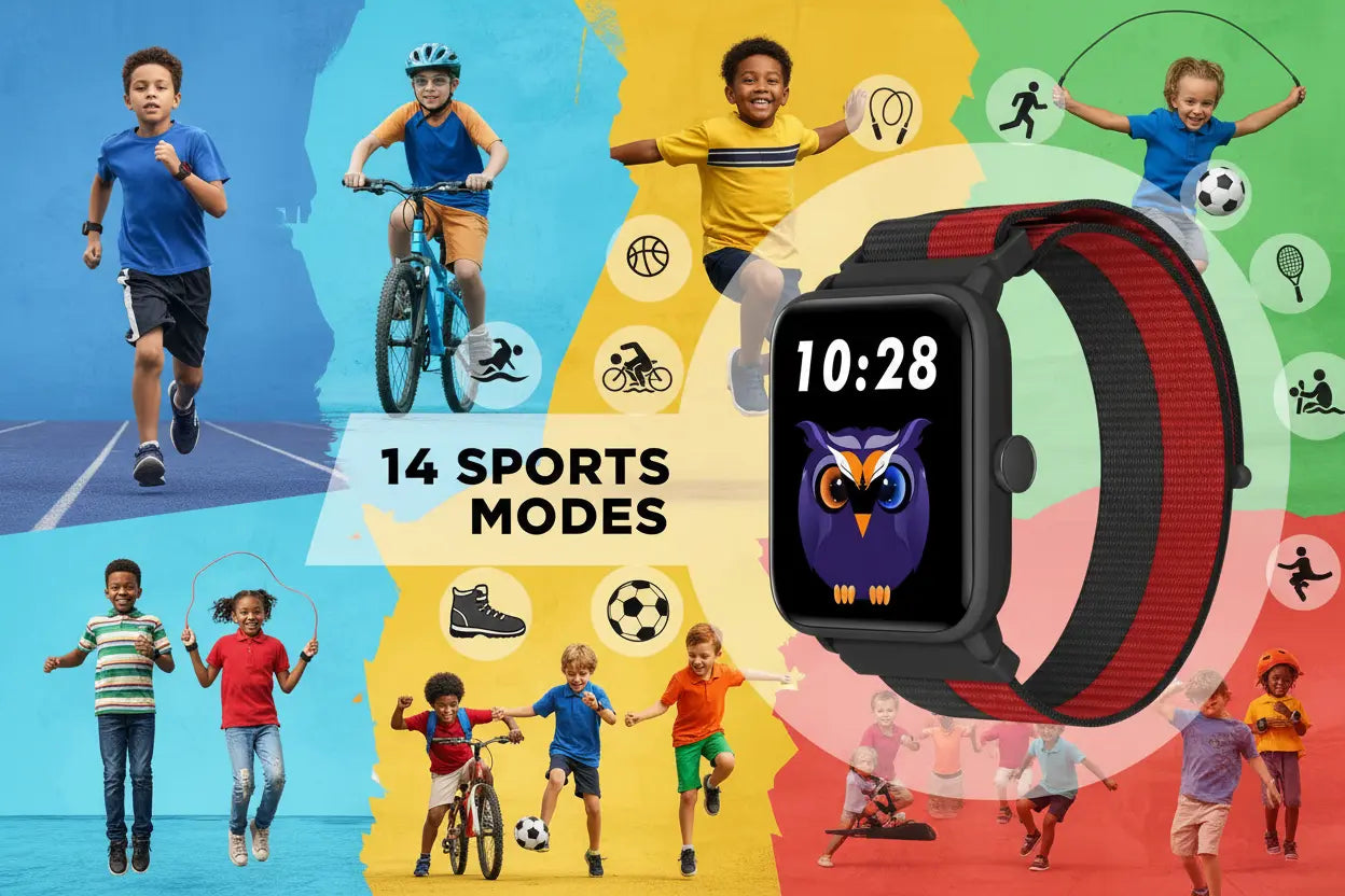 BIGGERFIVE Kids Fitness Tracker Watch Pedometer Heart Rate 5ATM Waterproof Sleep Monitor Alarm Clock Calorie Step Counter 1.5" HD Touch Screen Kids Smart Watch for Boys Girls Ages 5-14 The Blue Coil