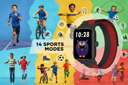 BIGGERFIVE Kids Fitness Tracker Watch Pedometer Heart Rate 5ATM Waterproof Sleep Monitor Alarm Clock Calorie Step Counter 1.5" HD Touch Screen Kids Smart Watch for Boys Girls Ages 5-14 The Blue Coil