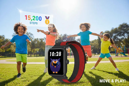 BIGGERFIVE Kids Fitness Tracker Watch Pedometer Heart Rate 5ATM Waterproof Sleep Monitor Alarm Clock Calorie Step Counter 1.5" HD Touch Screen Kids Smart Watch for Boys Girls Ages 5-14 The Blue Coil