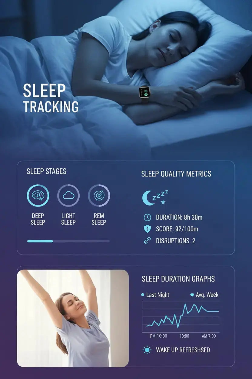 Cattle Herder Smart Watch for Android Phones Smart Watch for Men Women 1.69" Curved Screen Smartwatch Waterproof Fitness Tracker Fitness Watches (Black/Blue) The Blue Coil