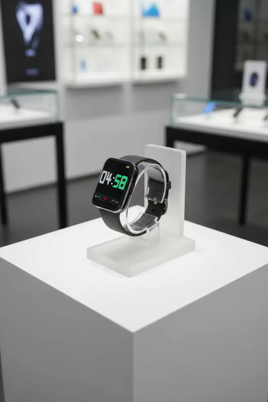 Cattle Herder Smart Watch for Android Phones Smart Watch for Men Women 1.69" Curved Screen Smartwatch Waterproof Fitness Tracker Fitness Watches (Black/Blue)