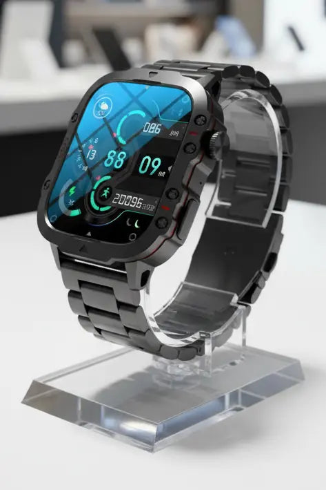 DBOGA Smart Watches for Men Fitness Watch Android Smart Watch Running Watch Heart Rate Monitor Watch 100+ Sports Modes Fitness Tracker Smartwatch for Men with IP68 1.96" HD 420 mAh 2 Straps