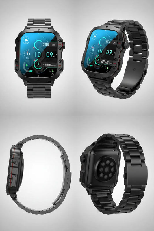 DBOGA Smart Watches for Men Fitness Watch Android Smart Watch Running Watch Heart Rate Monitor Watch 100+ Sports Modes Fitness Tracker Smartwatch for Men with IP68 1.96" HD 420 mAh 2 Straps