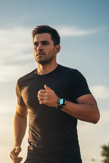 FILIEKEU Men Smart Watch for Android iOS Bluetooth Calls Voice Chat with Heart Rate/Sleep Monitor Fitness Tracker 1.3" Full Touch Screen IP67 Waterproof Stainless Steel Activity Tracker for Men