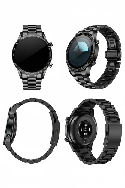 FILIEKEU Men Smart Watch for Android iOS Bluetooth Calls Voice Chat with Heart Rate/Sleep Monitor Fitness Tracker 1.3" Full Touch Screen IP67 Waterproof Stainless Steel Activity Tracker for Men