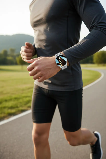 FILIEKEU Men Women Smart Watch Bluetooth Calls Heart Rate Sleep Monitor Steps Mens Smart Watch IP67 Waterproof Fitness Tracker Casual Silver Stainless Steel Smart Watches for Android iOS