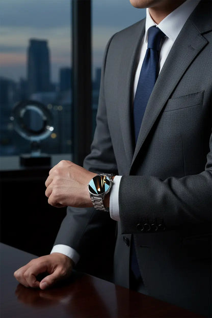 FILIEKEU Men Women Smart Watch Bluetooth Calls Heart Rate Sleep Monitor Steps Mens Smart Watch IP67 Waterproof Fitness Tracker Casual Silver Stainless Steel Smart Watches for Android iOS