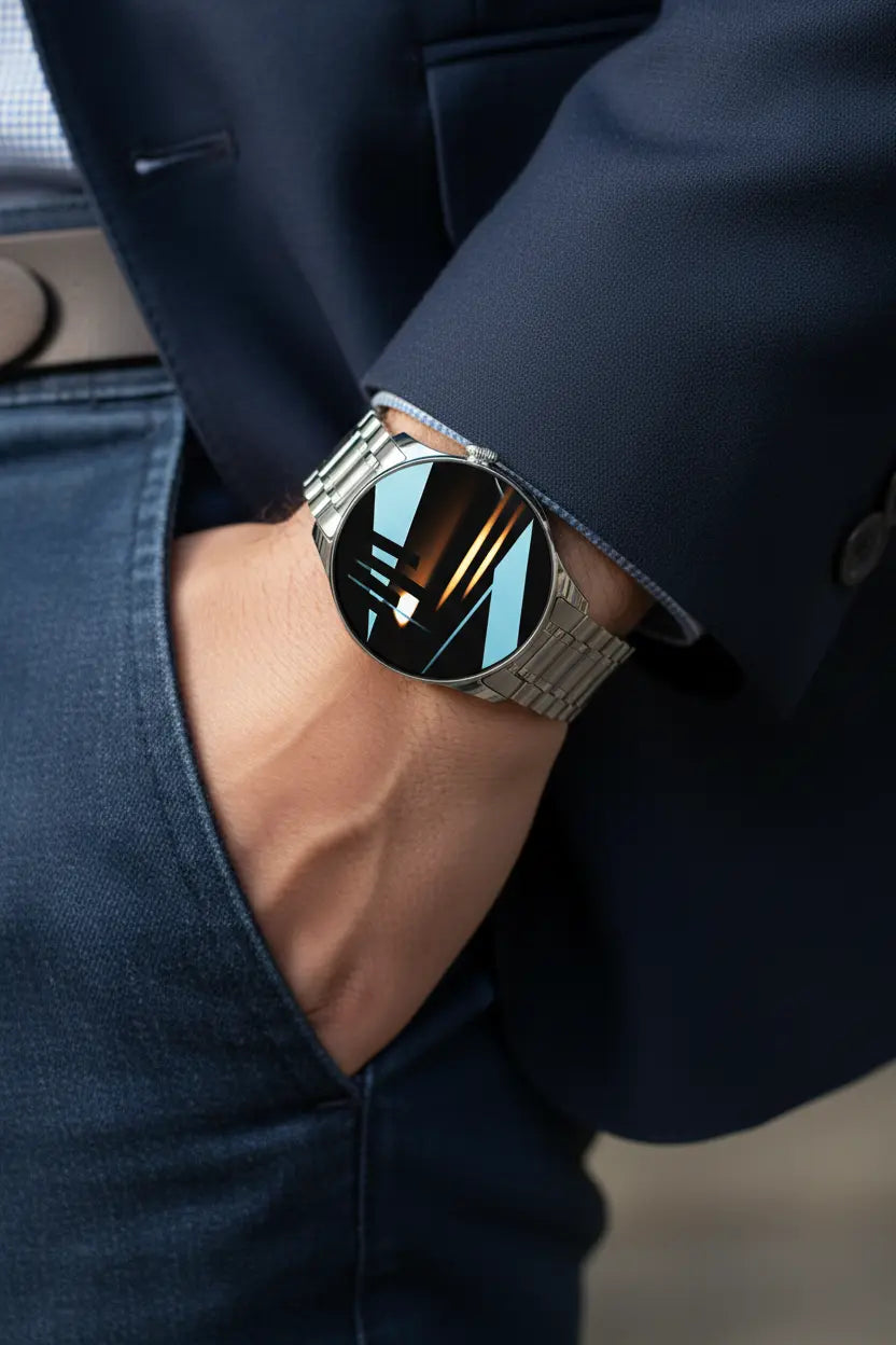 FILIEKEU Men Women Smart Watch Bluetooth Calls Heart Rate Sleep Monitor Steps Mens Smart Watch IP67 Waterproof Fitness Tracker Casual Silver Stainless Steel Smart Watches for Android iOS