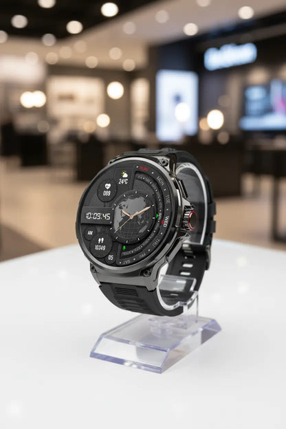 FILIEKEU Women Men Smart Watch Bluetooth Calls IP68 Waterproof Sport Fitness Tracker 1.85" HD Touch Screen Black Stainless Steel Smart Watches for Android iOS