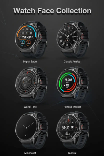 FILIEKEU Women Men Smart Watch Bluetooth Calls IP68 Waterproof Sport Fitness Tracker 1.85" HD Touch Screen Black Stainless Steel Smart Watches for Android iOS