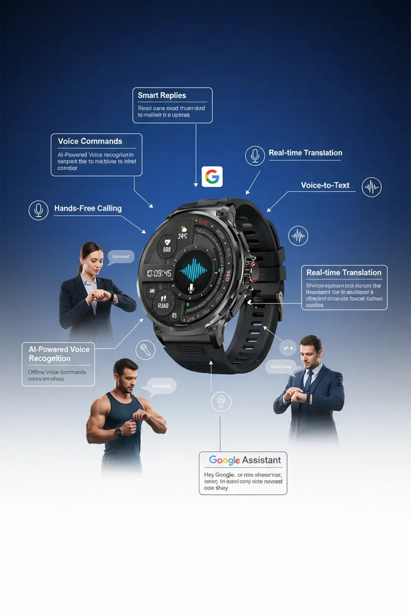 FILIEKEU Women Men Smart Watch Bluetooth Calls IP68 Waterproof Sport Fitness Tracker 1.85" HD Touch Screen Black Stainless Steel Smart Watches for Android iOS