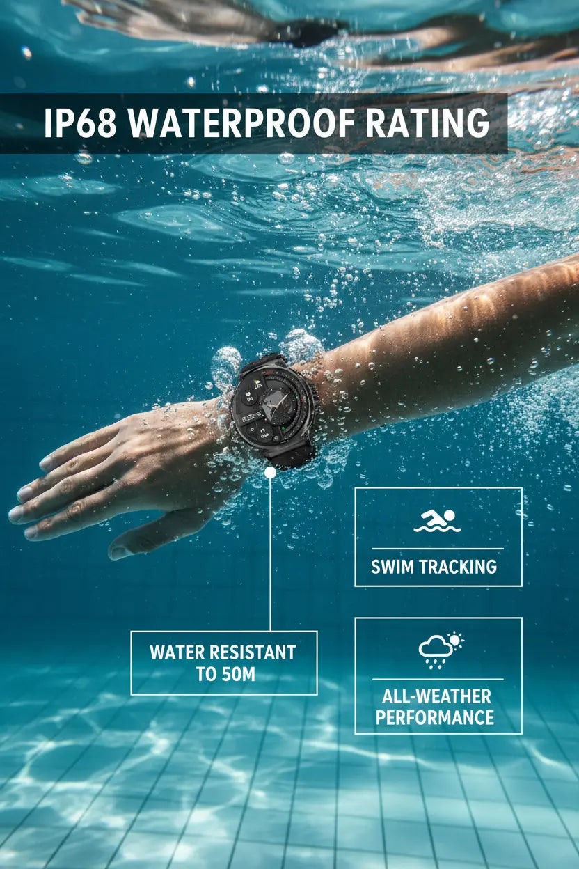 FILIEKEU Women Men Smart Watch Bluetooth Calls IP68 Waterproof Sport Fitness Tracker 1.85" HD Touch Screen Black Stainless Steel Smart Watches for Android iOS