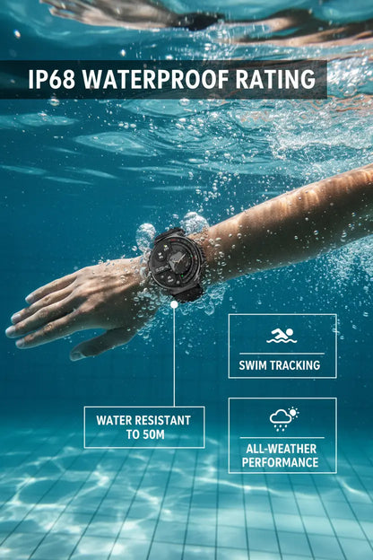 FILIEKEU Women Men Smart Watch Bluetooth Calls IP68 Waterproof Sport Fitness Tracker 1.85" HD Touch Screen Black Stainless Steel Smart Watches for Android iOS