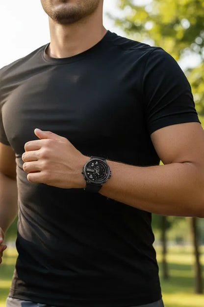 FILIEKEU Women Men Smart Watch Bluetooth Calls IP68 Waterproof Sport Fitness Tracker 1.85" HD Touch Screen Black Stainless Steel Smart Watches for Android iOS