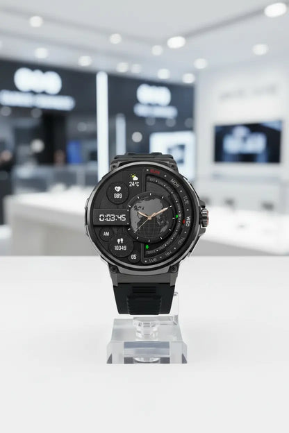 FILIEKEU Women Men Smart Watch Bluetooth Calls IP68 Waterproof Sport Fitness Tracker 1.85" HD Touch Screen Black Stainless Steel Smart Watches for Android iOS