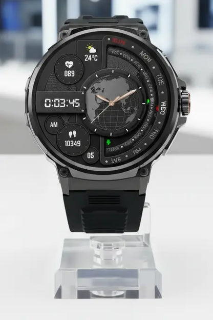 FILIEKEU Women Men Smart Watch Bluetooth Calls IP68 Waterproof Sport Fitness Tracker 1.85" HD Touch Screen Black Stainless Steel Smart Watches for Android iOS