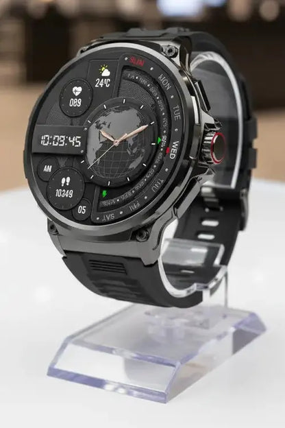 FILIEKEU Women Men Smart Watch Bluetooth Calls IP68 Waterproof Sport Fitness Tracker 1.85" HD Touch Screen Black Stainless Steel Smart Watches for Android iOS