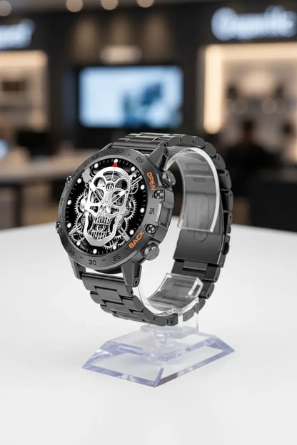 FOXBOX Smart Watch for Men Answer/Make Call for Android iOS 400mAh Military Smartwatch Heart Rate Blood Oxygen Sleep Monitor Step Counter 2 Straps1.39" HD Waterproof Outdoor Smart Watches Black