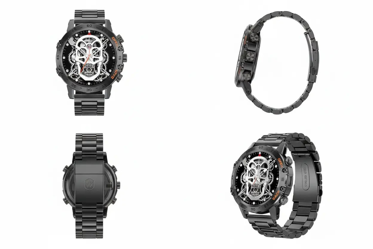 FOXBOX Smart Watch for Men Answer/Make Call for Android iOS 400mAh Military Smartwatch Heart Rate Blood Oxygen Sleep Monitor Step Counter 2 Straps1.39" HD Waterproof Outdoor Smart Watches Black