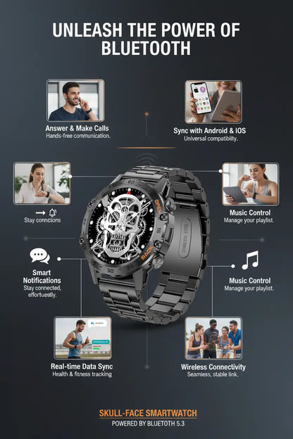 FOXBOX Smart Watch for Men Answer/Make Call for Android iOS 400mAh Military Smartwatch Heart Rate Blood Oxygen Sleep Monitor Step Counter 2 Straps1.39" HD Waterproof Outdoor Smart Watches Black