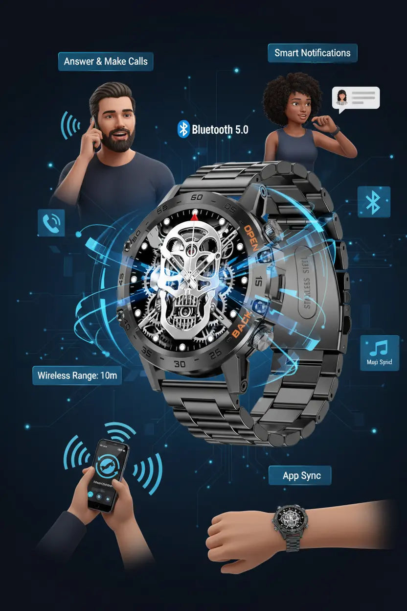 FOXBOX Smart Watch for Men Answer/Make Call for Android iOS 400mAh Military Smartwatch Heart Rate Blood Oxygen Sleep Monitor Step Counter 2 Straps1.39" HD Waterproof Outdoor Smart Watches Black