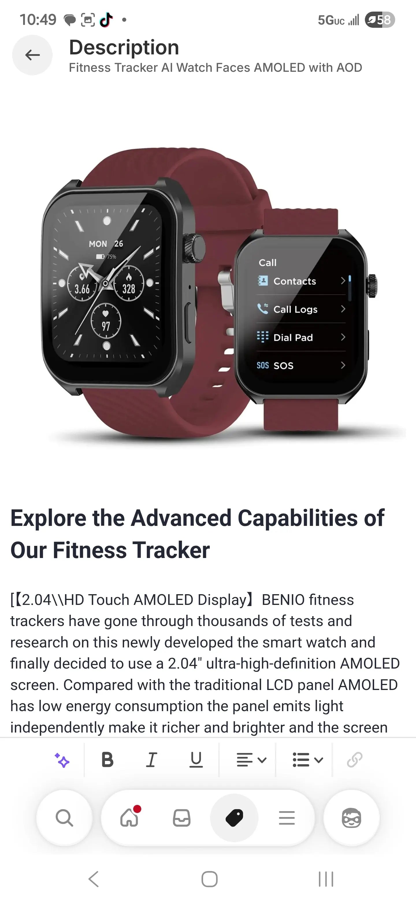 Fitness Tracker AI Watch Faces AMOLED with AOD