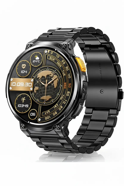 Foxhawk Military Smart Watch for Men with LED Flashlight 1.85” Rugged Smart Watch 730mAh Battery 114 Sports Modes Fitness Watch Heart Rate Sleep Tracker Tactical Smartwatch for iOS Android