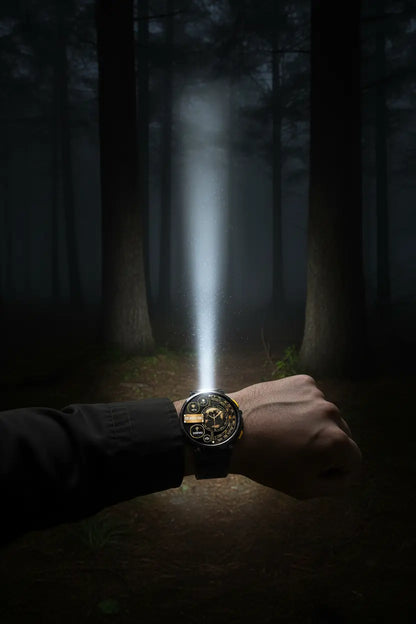 Foxhawk Military Smart Watch for Men with LED Flashlight 1.85” Rugged Smart Watch 730mAh Battery 114 Sports Modes Fitness Watch Heart Rate Sleep Tracker Tactical Smartwatch for iOS Android