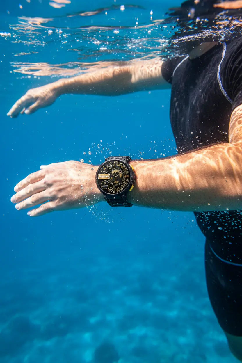 Foxhawk Military Smart Watch for Men with LED Flashlight 1.85” Rugged Smart Watch 730mAh Battery 114 Sports Modes Fitness Watch Heart Rate Sleep Tracker Tactical Smartwatch for iOS Android