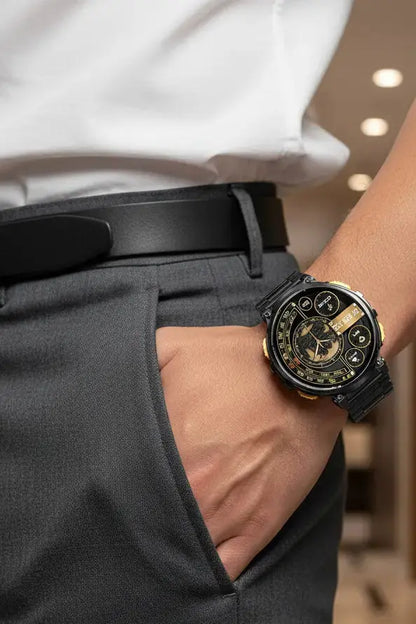 Foxhawk Military Smart Watch for Men with LED Flashlight 1.85” Rugged Smart Watch 730mAh Battery 114 Sports Modes Fitness Watch Heart Rate Sleep Tracker Tactical Smartwatch for iOS Android