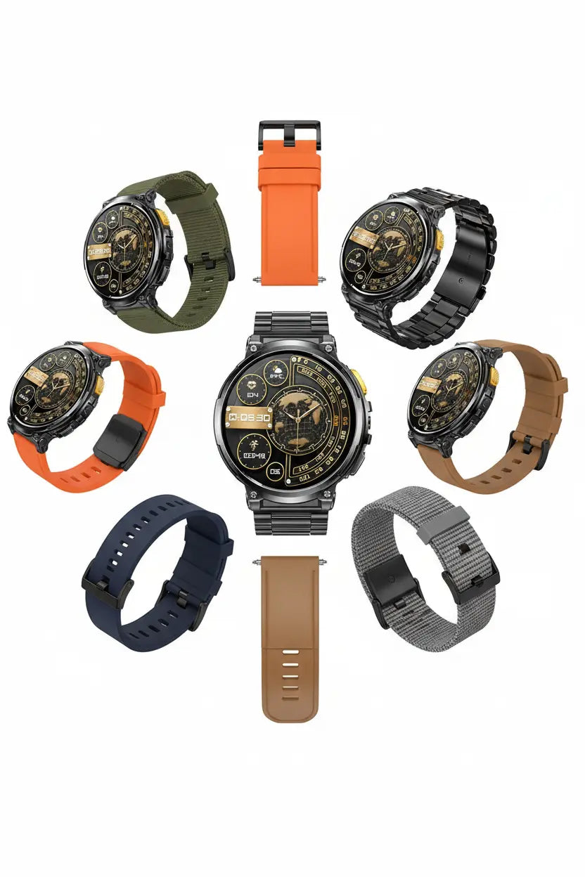 Foxhawk Military Smart Watch for Men with LED Flashlight 1.85” Rugged Smart Watch 730mAh Battery 114 Sports Modes Fitness Watch Heart Rate Sleep Tracker Tactical Smartwatch for iOS Android