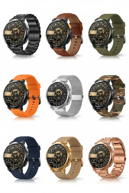 Foxhawk Military Smart Watch for Men with LED Flashlight 1.85” Rugged Smart Watch 730mAh Battery 114 Sports Modes Fitness Watch Heart Rate Sleep Tracker Tactical Smartwatch for iOS Android