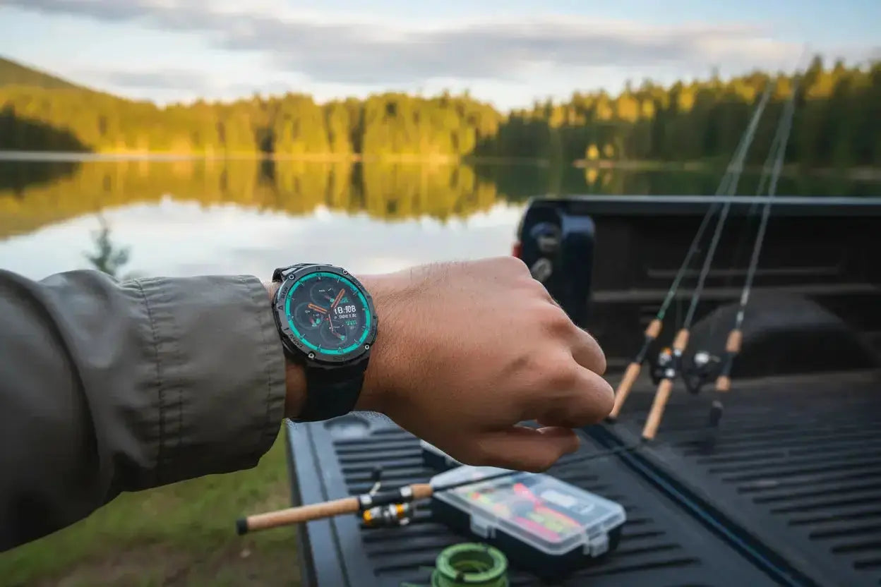 Gloryfit Smart Watch for Men Women 1.43" AMOLED Fitness Tracker 50M Waterproof Sport Watch with Heart Rate/SpO2/Sleep Monitor/Pedometer 480mAh Military Smartwatch(Answer/Dial Call) for Android iOS The Blue Coil